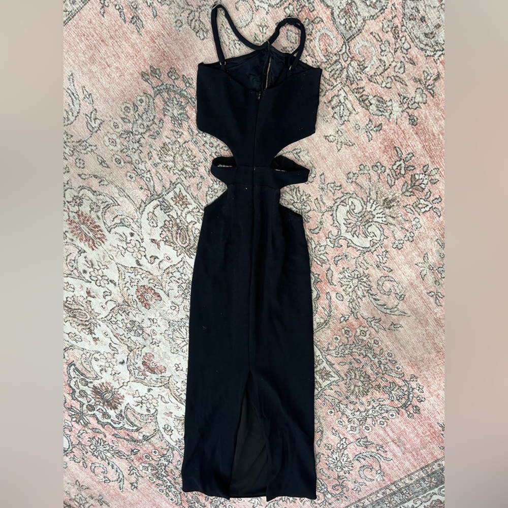 PatBo Black Asterisk Cutout Stretch-Knit Maxi Dress Size 2 / XS - Picture 7 of 9